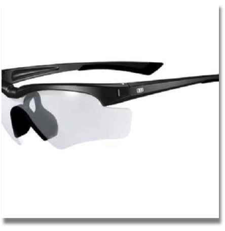 5.11 EAGLE EYEWEAR

Meets ANSI Z87.1-2003 safety standards, Full-view ballistic protection, Oil & sweat-resistant rubber touch points on nose and arms for added comfort